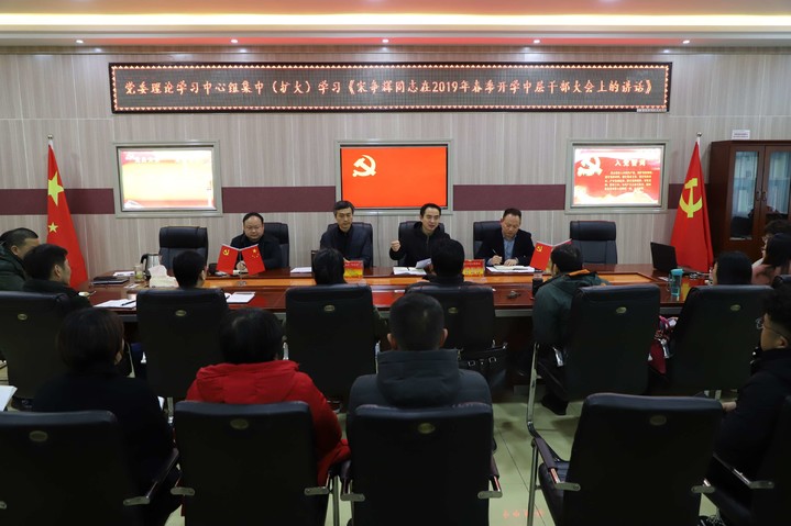 公司党委理论学习中心组集中（扩大）学习《宋争辉同志在2019年春季开学中层干部大会上的讲话》精神